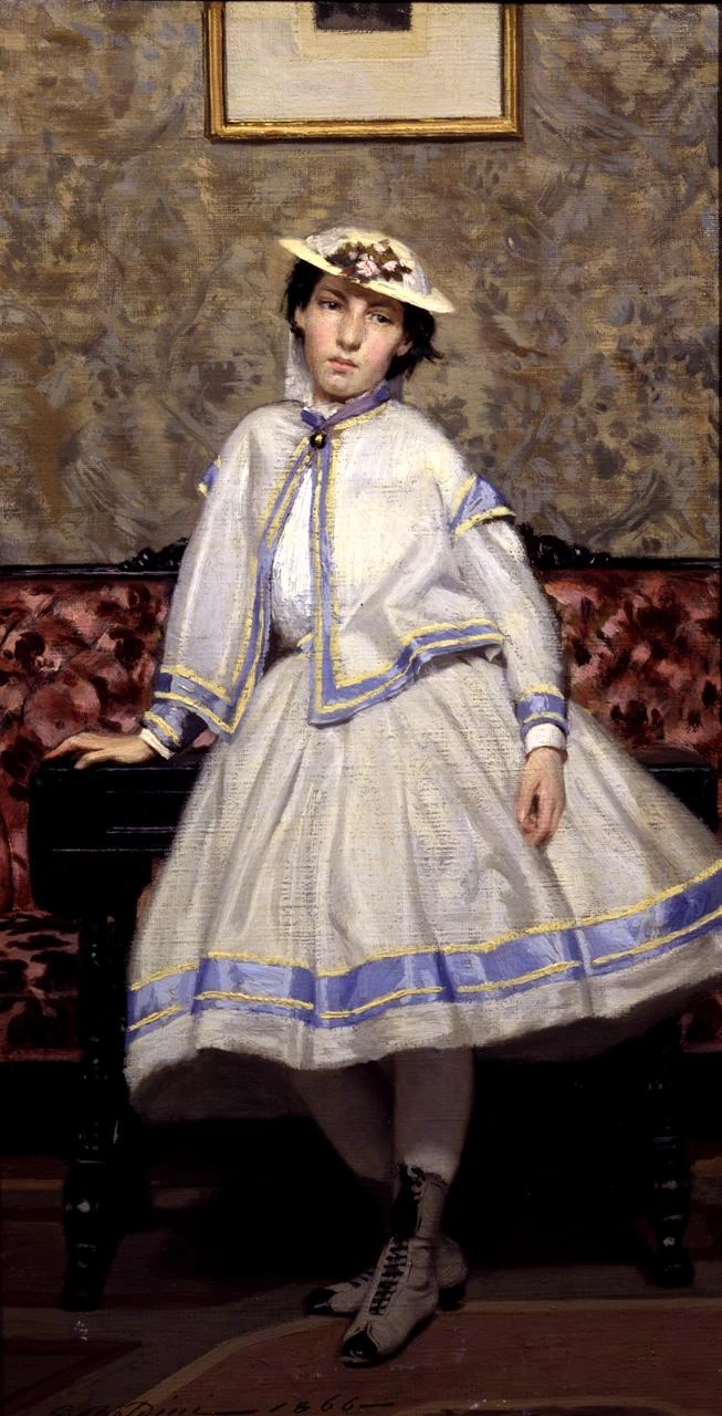 Ritratto di Alaide Banti in abito bianco - Palazzo Pitti, Firenze